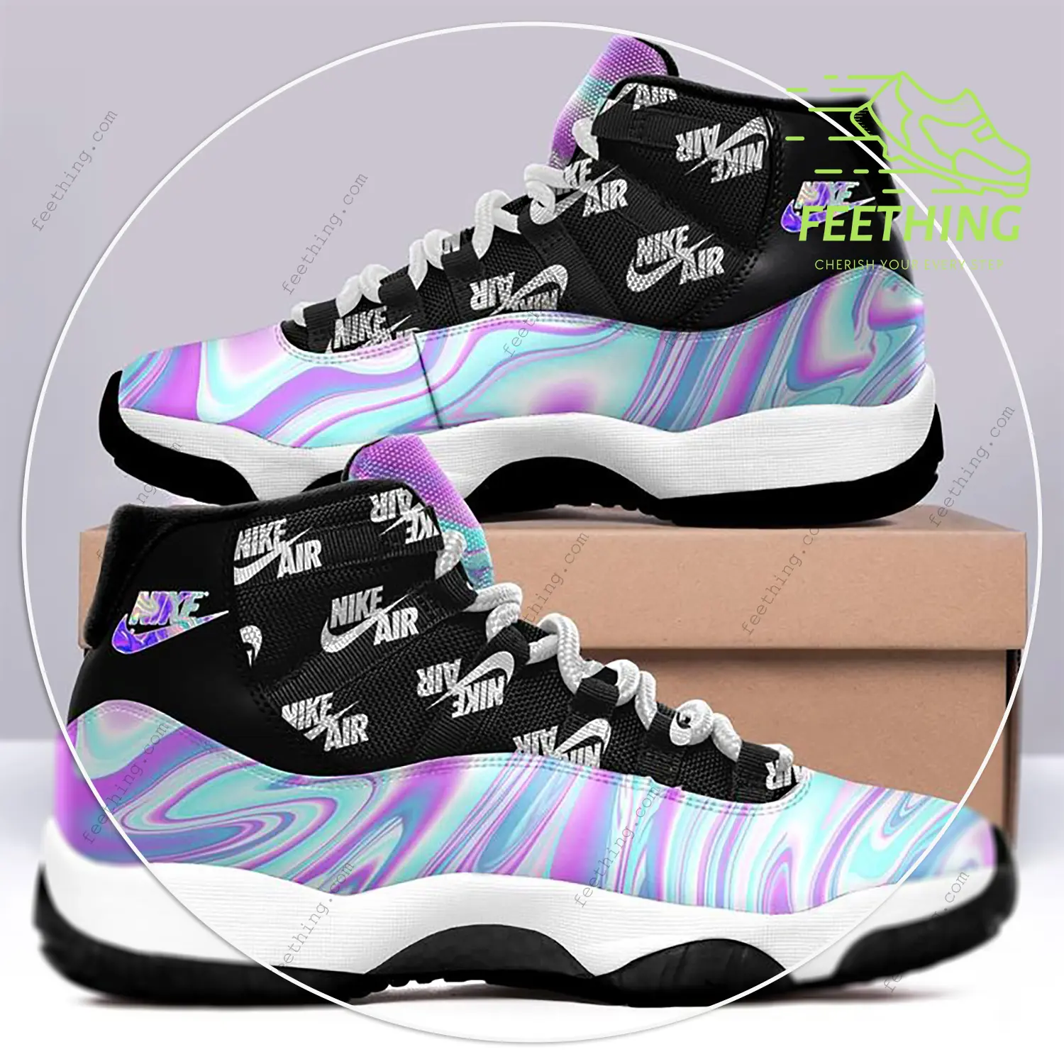 Nike reflective color air jordan 11 sneakers sport shoes